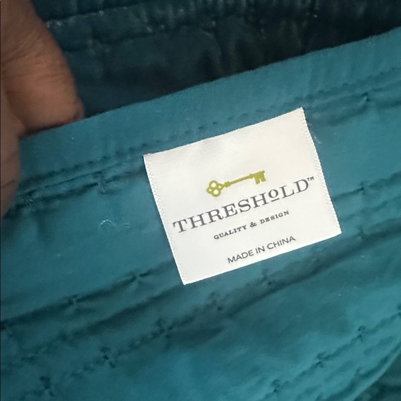 Threshold Lofty Velvet Quilt-Full/Queen (Teal) - Picture 4 of 5